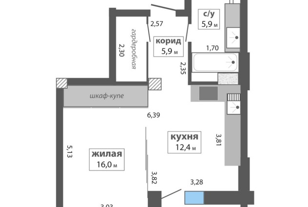 Фото Готовая 1-я квартира в новом квартале города — 31