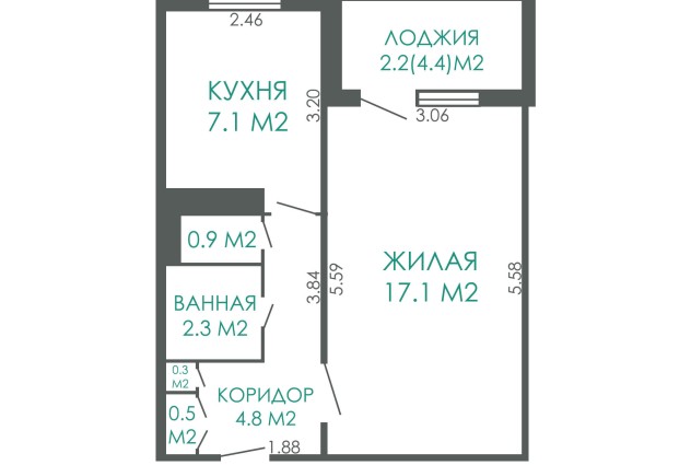 Фото 1-комнатная квартира с ремонтом по ул. Герасименко 1. — 35