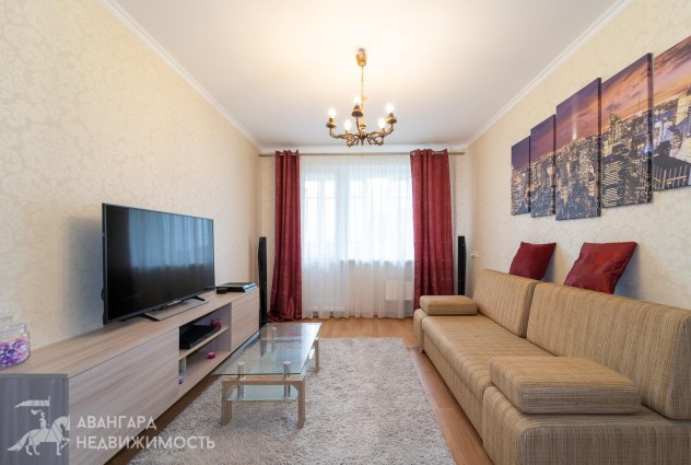 Фото 1-комнатная квартира с отличным ремонтом по проспекту газеты Звязда, д.69 — 9