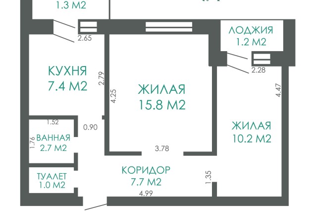 Фото 2-комнатная квартира в Заславле по ул. Студенецкая, д.4 — 33