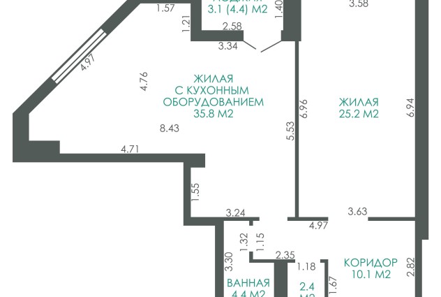 Фото 2-к квартира в каркасно-блочном доме по ул. Богдановича 132 — 31