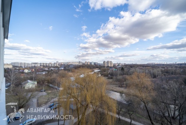 Фото Двухкомнатная квартира в районе Лошицкого парка с видом на реку Свислочь — 17