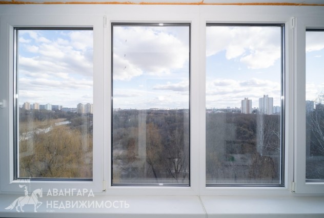 Фото Двухкомнатная квартира в районе Лошицкого парка с видом на реку Свислочь — 15