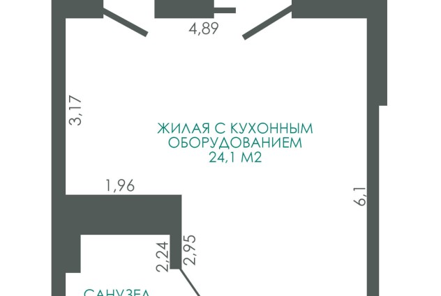 Фото Квартира-студия с ремонтом в ЖК Новая Боровая — 45