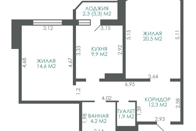 Фото 2-комнатная квартира с ремонтом и мебелью: в Боровляны-2 — 57