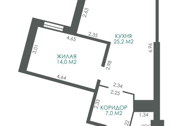 Фото Просторная 1-к кв-ра по ул. Налибокская, 34 — 39
