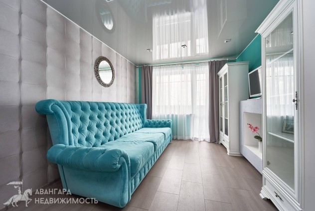 Фото Рядом метро! Яркая 3-комнатная квартира с мебелью — 15