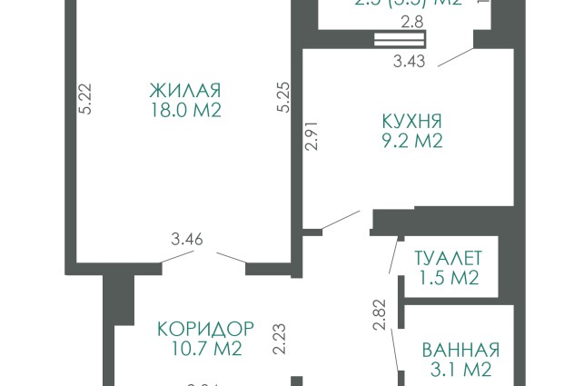 Фото Продаётся однокомнатная квартира ул. Основателей 7 — 33