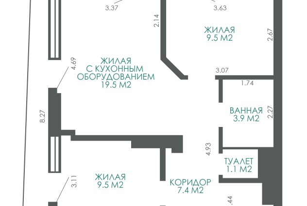 Фото Видовая 3к квартира с ремонтом в ЖК «Минск Мир» — 63