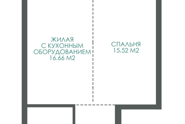 Фото Мечты сбываются 2 ком квартира площадью 48,2 м2 в Парк Челюскинцев — 25