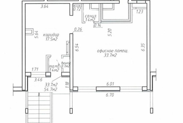 Фото Аренда административно-торгового помещения 54.7 кв. м — 21