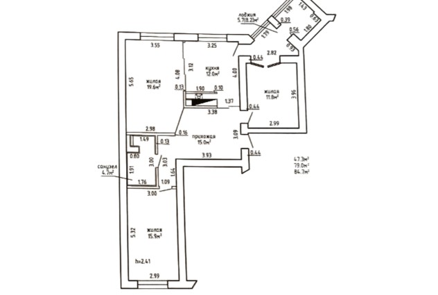 Фото Шикарная 3-комн. квартира с атмосферной локацией — 69