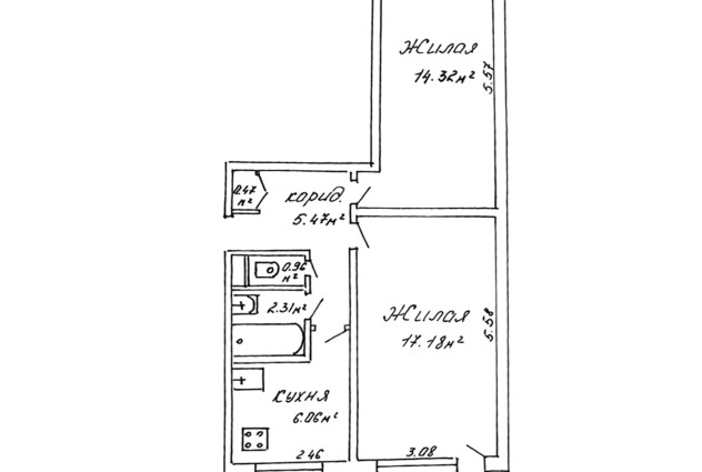 Фото 2-комнатная с ремонтом в Чижовке — 43