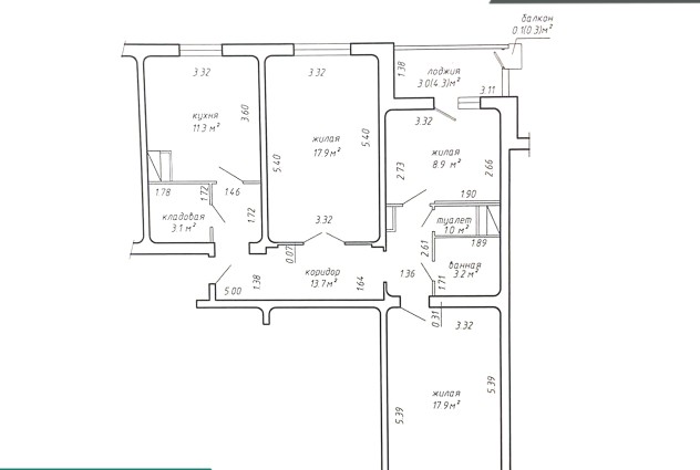 Фото Уютная 3-комнатная квартира на Солтыса д.34 — 71