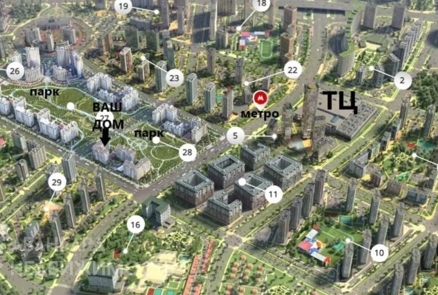 Фото Однокомнатная квартира (30,66м2). Центр, м. Аэродромная — 11