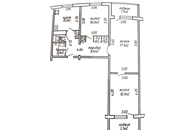 Фото Продаётся 3-комнатная квартира по адресе ул. Асаналиева, 4 — 37
