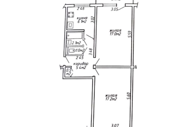 Фото 2-комнатная квартира с ремонтом: ул. Калиновского 73/2 — 47