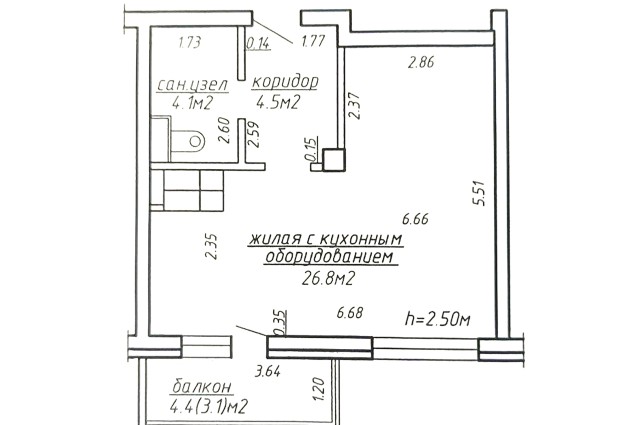 Фото Отличная квартира-студия с хорошим ремонтом. — 41
