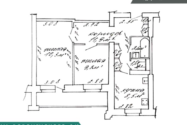 Фото Продается 2-комнатная квартира в Октябрьском районе, ул. Воронянского 3, к.1 — 55