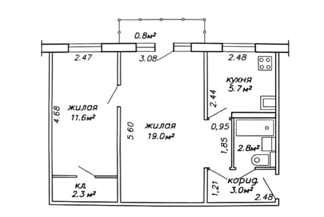 Фото Продаем 2-комнатную квартиру на ул. Харьковской, 80к2 — 43