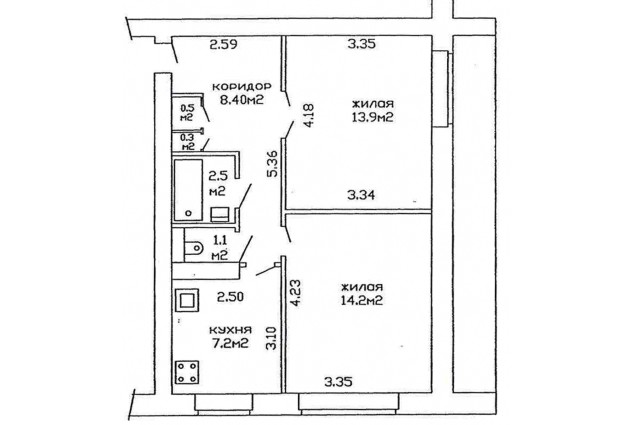 Фото Просторная двухкомнатная  квартира на ул.Логойский тракт  21/1 — 43