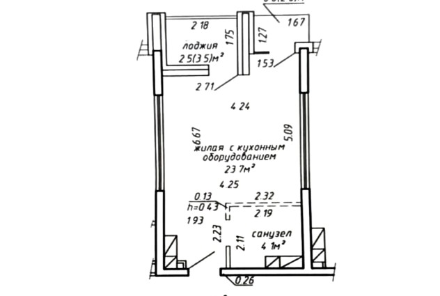Фото Продаётся 1-комнатная квартира с ремонтом по ул. Левина, 9 — 51
