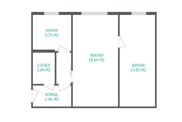 Фото 2-комнатная квартира в «Зеленом луге-2»  — 35