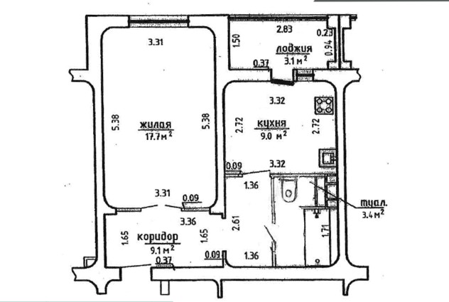 Фото 1-комнатная квартира с мебелью и техникой! — 39