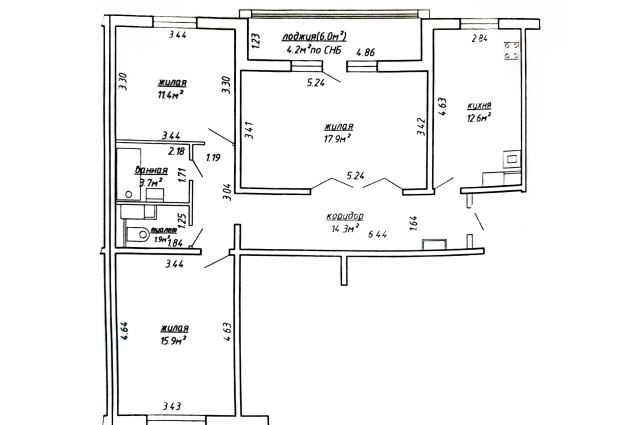 Фото 3-комнатная квартира с ремонтом в живописном районе "Степянка" — 37