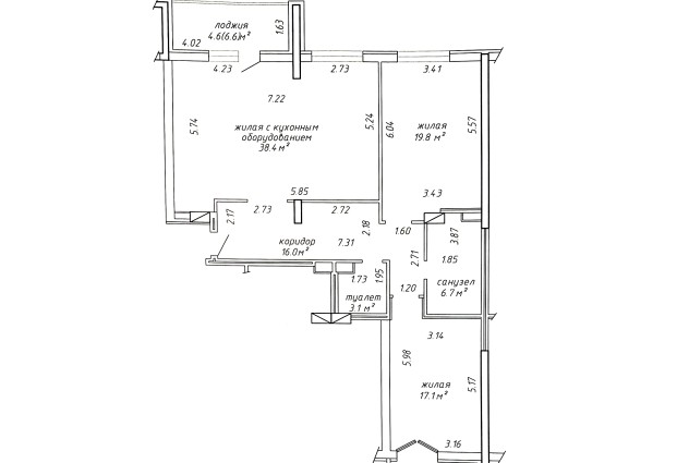 Фото Светлая трехкомнатная квартира с дизайнерским ремонтом возле сквера — 91