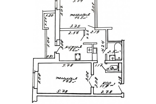 Фото Двухкомнатная квартира в шаговой доступности у метро "Петровщина".  — 45