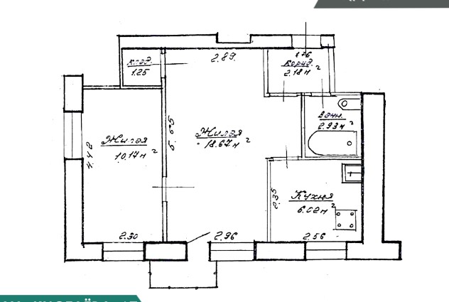 Фото 2-комнатная квартира в зеленом центре Минска: Киселева 67 — 41