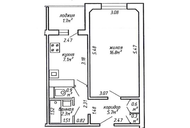 Фото 1-комнатная квартира в Малиновке, 10 минут до метро. — 39