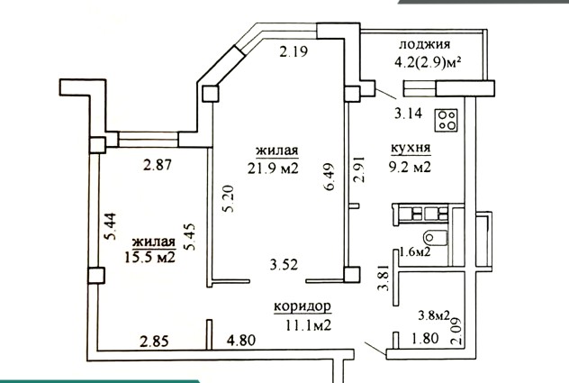 Фото 2-комнатная квартира по ул. Притыцкого д.91.  — 69