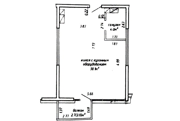 Фото 2-ком. панорамная квартира с потолками 3 м — 45
