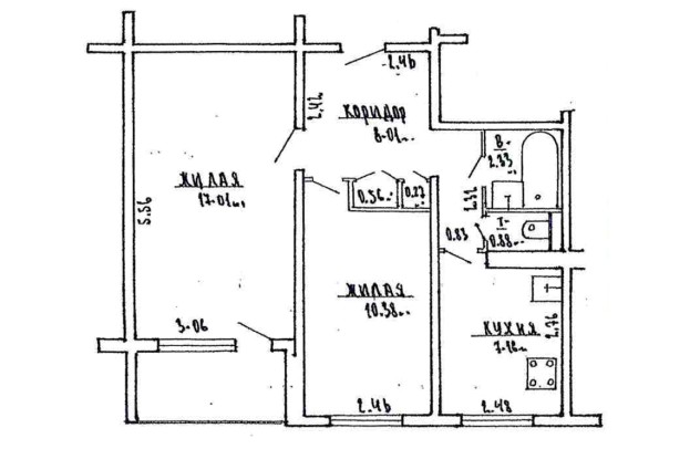 Фото 2-комнатная квартира возле Комаровского рынка — 25