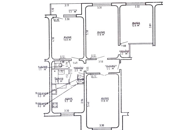 Фото 4 комнатная квартира в 15 минут от метро Могилевская. — 45