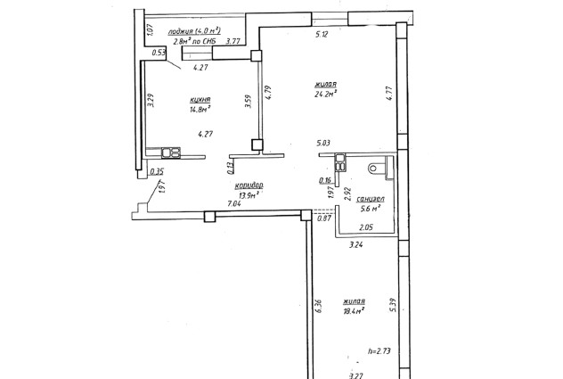 Фото Просторная 2-комн квартира, 200м до ст.м. Грушевка — 31