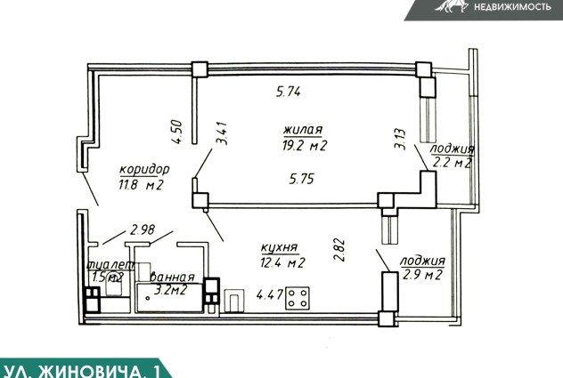 Фото В продаже просторная 1-комн.кв. в новом доме, рядом с.м Кунцевщина — 47