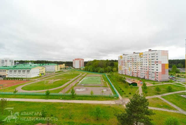 Фото Школа и детский сад видны из окна: 2-комнатная квартира в Боровлянах  — 15