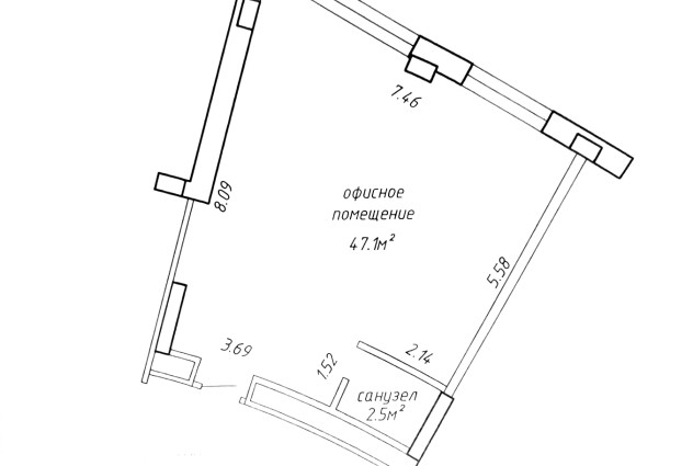 Фото Продажа офисного помещения 49,6 кв. м (ул. Мележа, 1) — 27