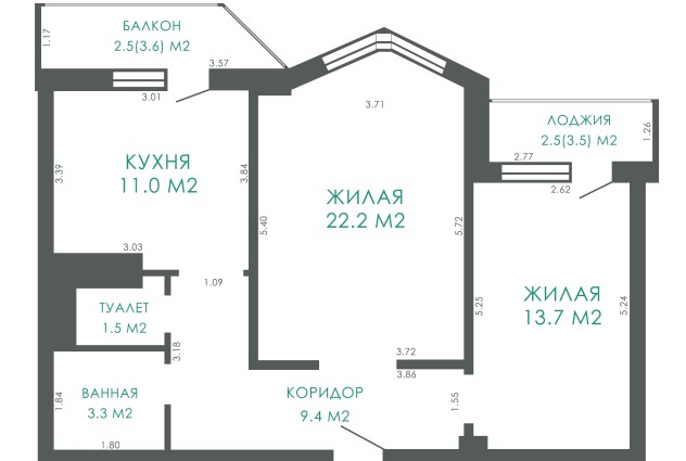 Фото Новая 2-х комнатная квартира в центре города рядом с метро в ЖК «Столичный» — 29