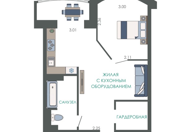 Фото Продажа 2-комнатной квартиры с дизайнерским ремонтом — 77